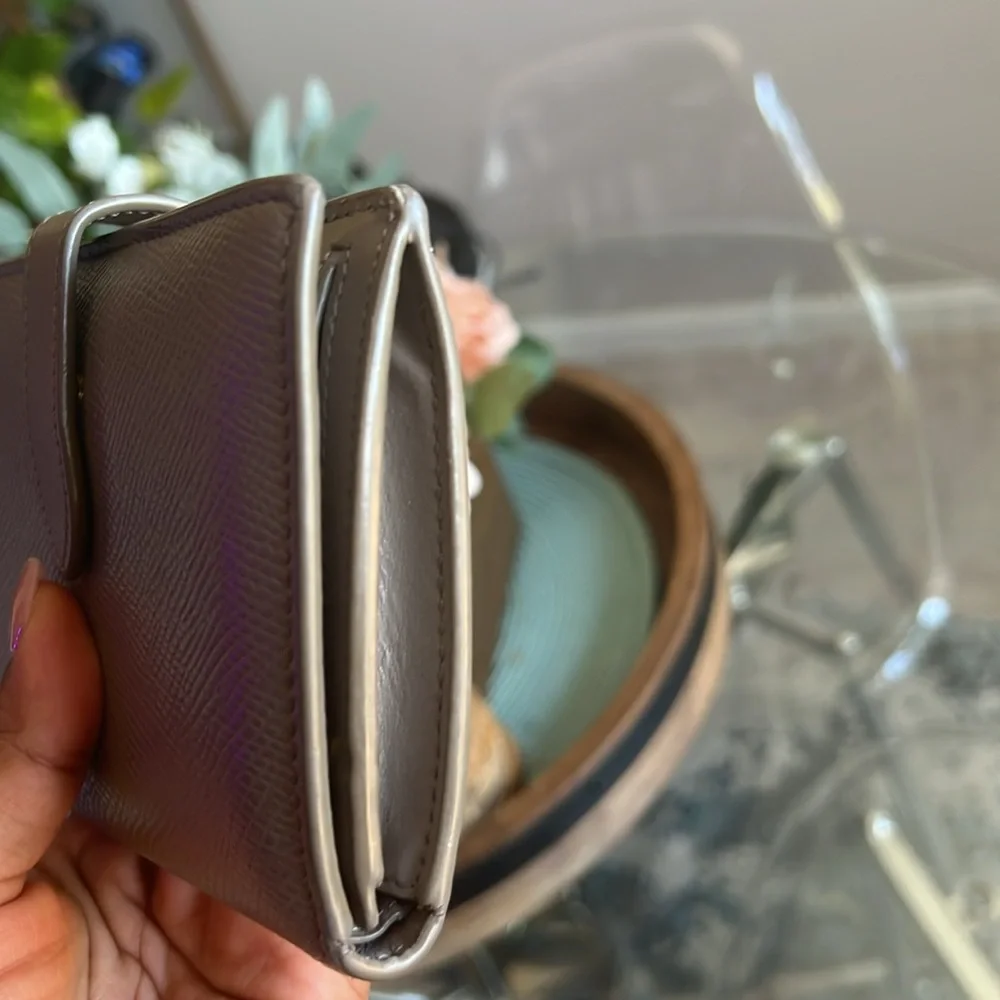 Authentic Celine wallet grey leather